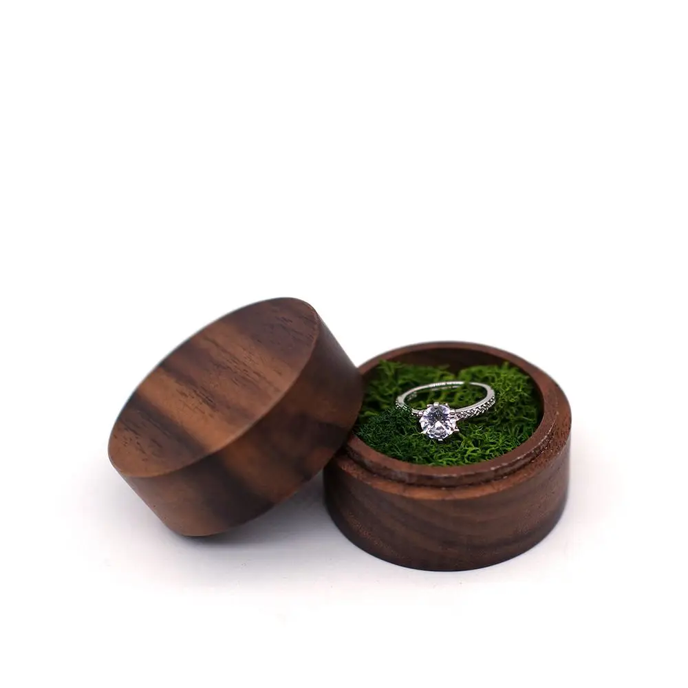 

Romantic Round Proposal Case Wedding Earrings Organizer Gift Presentation Box Ring Bearer Box Storage Box Ring Box