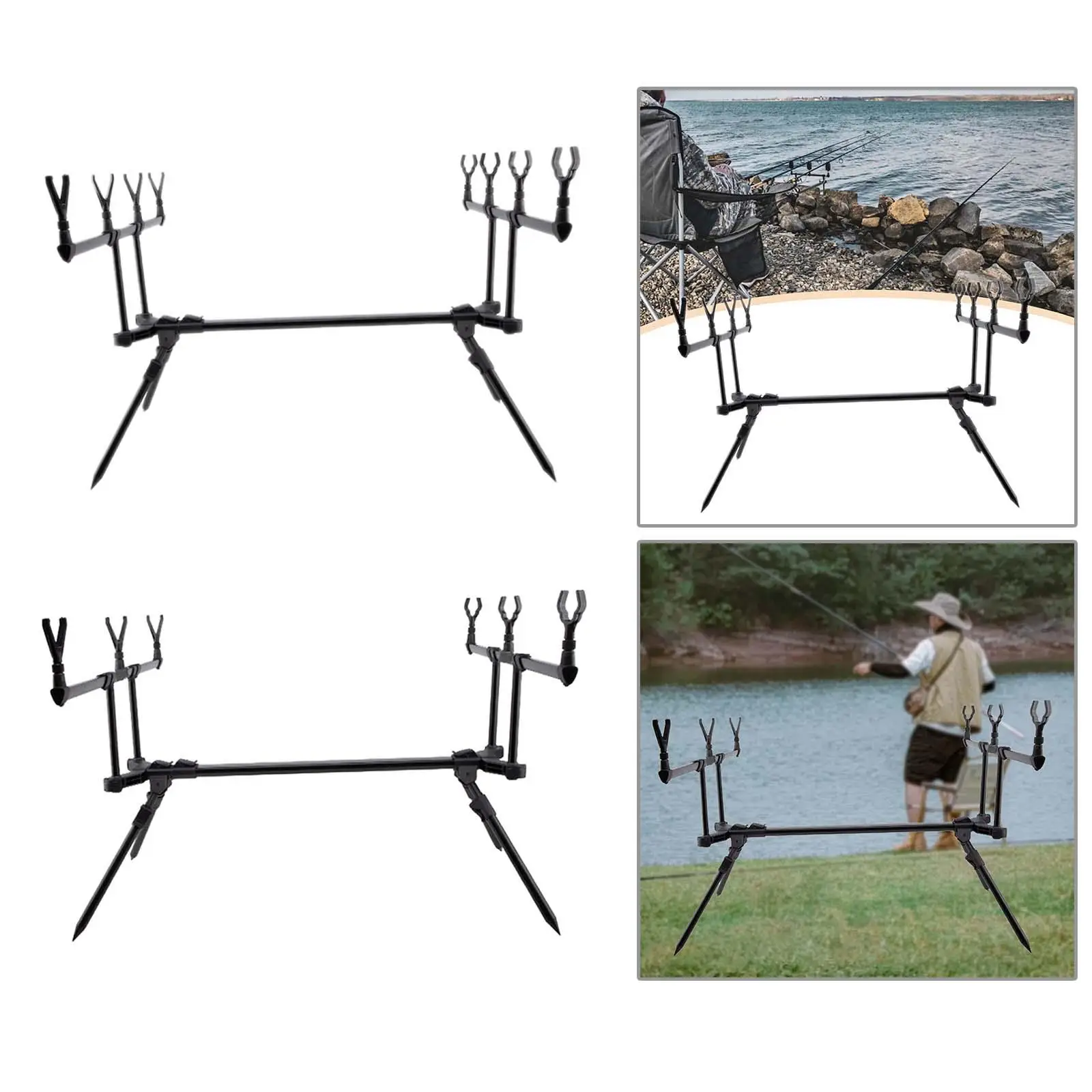 Fishing Rod Holder Folding Stable Multipurpose Portable Space Saving Support