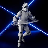 Knight Toy Warrior Robot Action Figure with Movable Joints Accessories 3d Printed Armor Knight Toy for Stress Relief Decoration