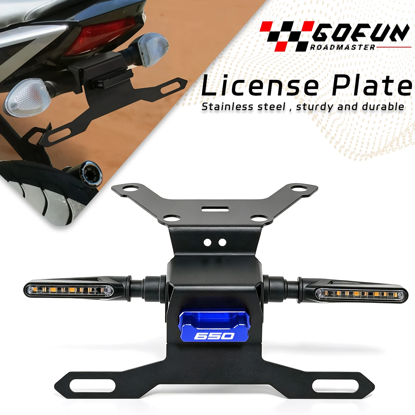 2026 License Plate Holder For SV650 SV650X SV 650 X 2015-2025 Parts Motorcycle Turn Signal Tail Tidy Bracket Fender Eliminator