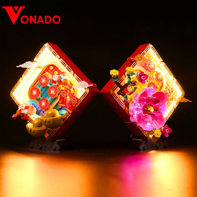 LED Light For 80110 Lunar New Year Display Building Blocks Lighting Toys Only Lamp+Battery Box(Not ​Include the Model)