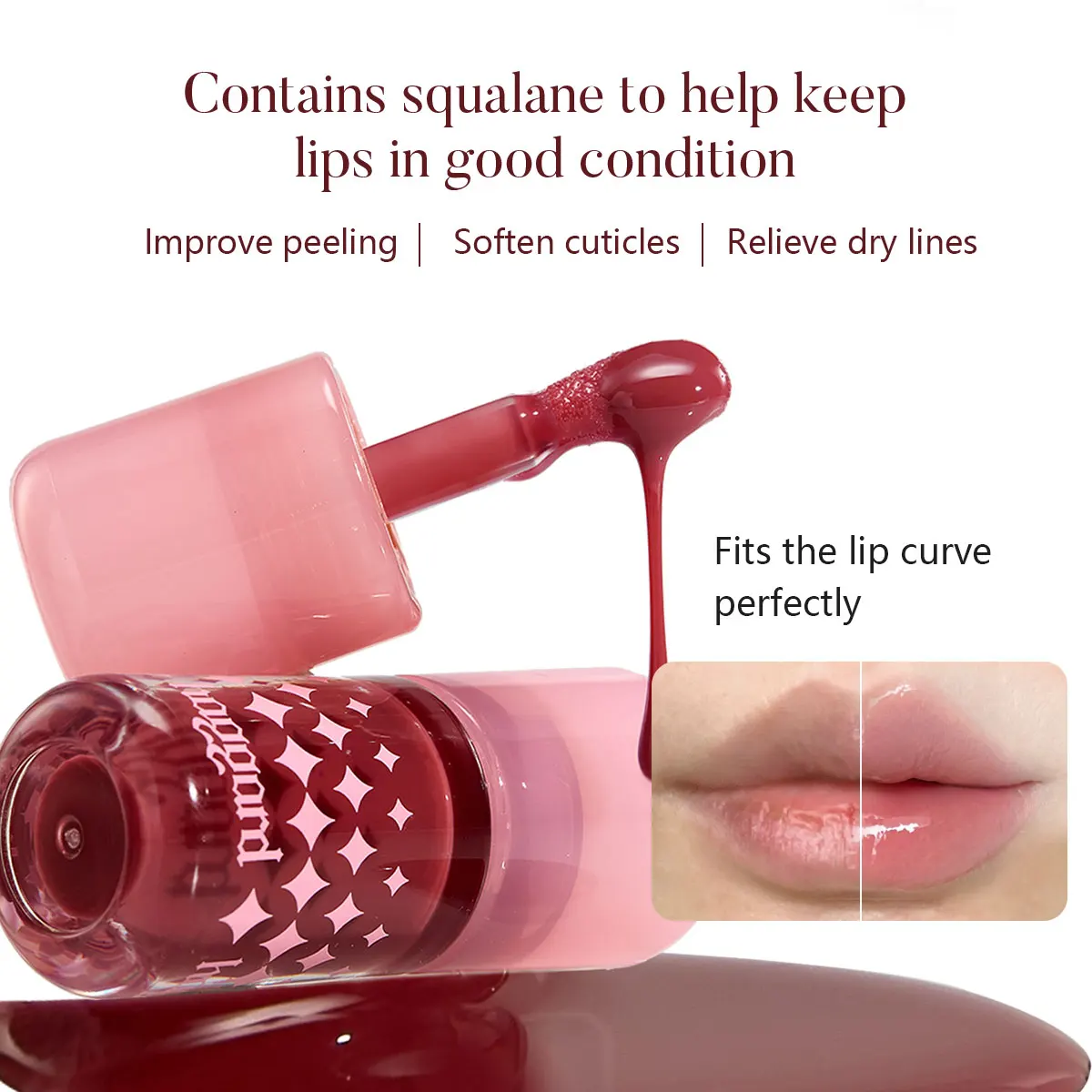 بلسم الشفاه haggard Emo Monster، نسيج بلسم الشفاه الممتلئ، ملمس كريمي حريري، ملمس الشفاه الطبيعي، تصميم الألوان الناعمة، موسم العطلة #6