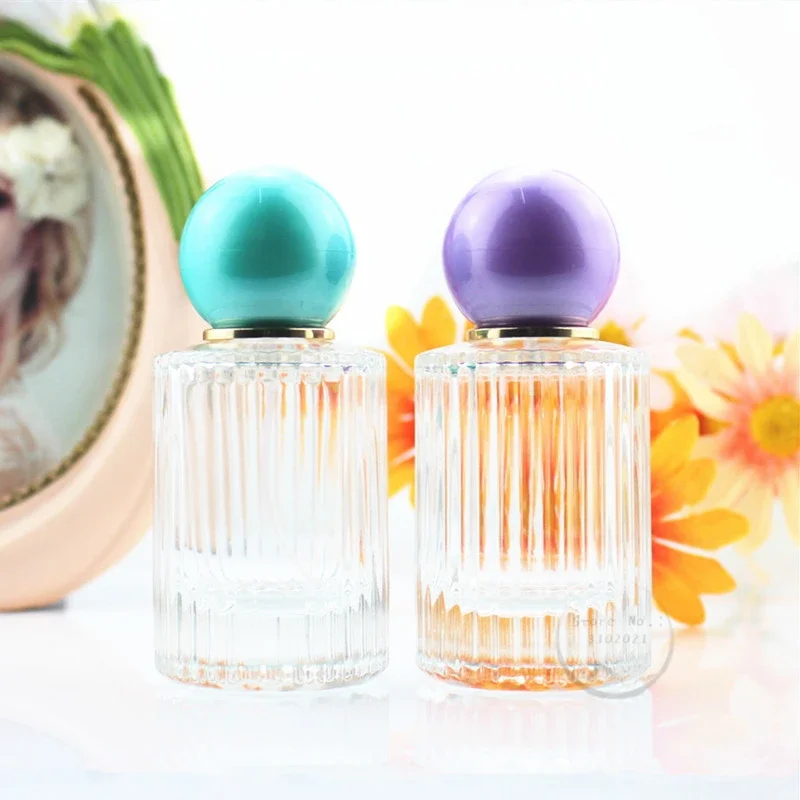 10pcs 30/ 50ml Empty Glass Perfume Bottle With Ball Lid Fragrance Atomizer Fine Mist Spray Portable Travel Liquid Dispenser