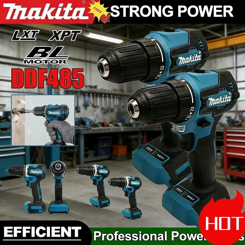 

Makita DDF485 10MM LXT Compact Cordless Drill Multi-Function Screwdriver Brushless Motor Rechargeable Power Driver 18V