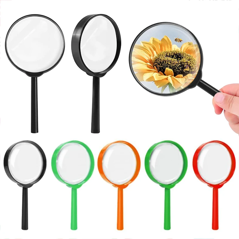 10/20/50pcs Mini loupe loupe acrylique portable personnes âgées lecture enfants accessoires d'observation scientifique Vision claire TMZ