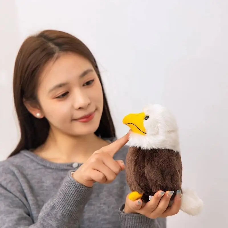 17 cm Weißer Weißkopfseeadler Vogel Gefüllte Stehende Kleine Simulation Fuzzy Tier Plüschtier Männer Geschenk