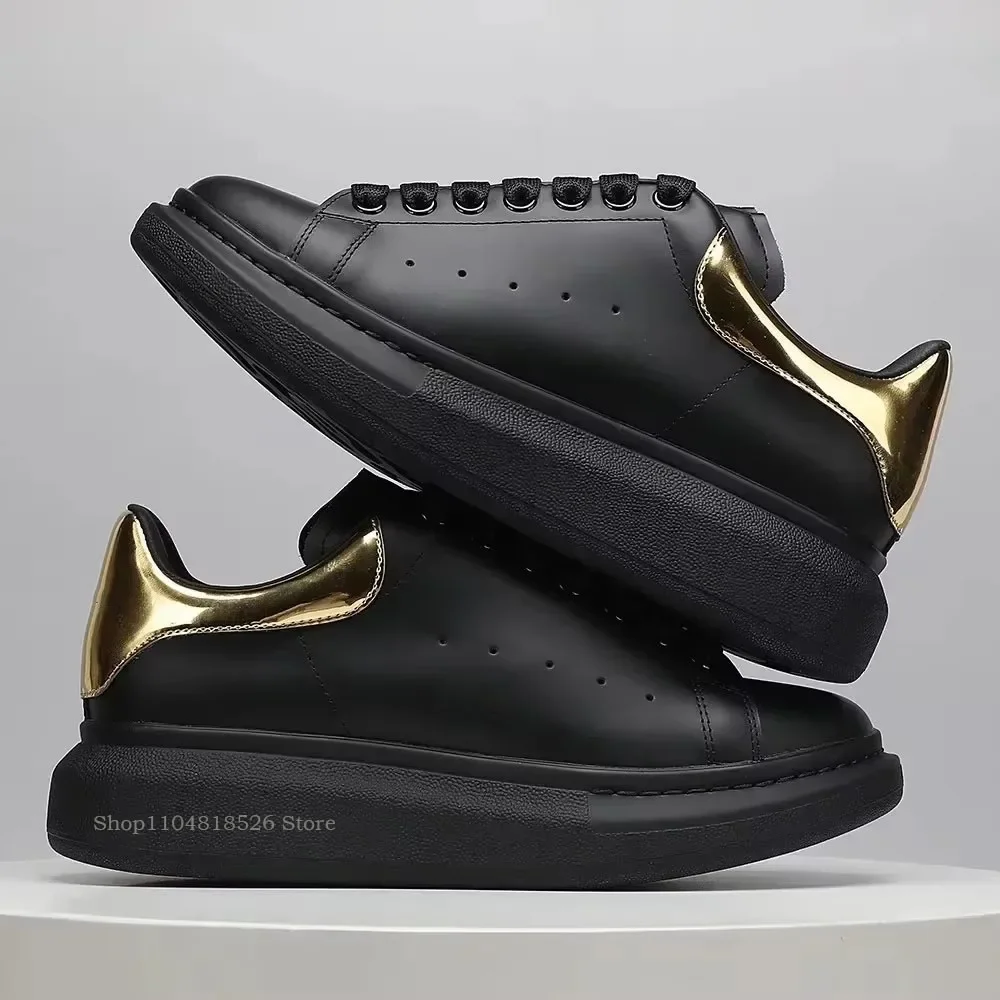 Damesflats Elegante skateboardschoenen Witte sneakers Dikke zool Binnenhoogteverhogende gevulkaniseerde schoenen voor heren en dames