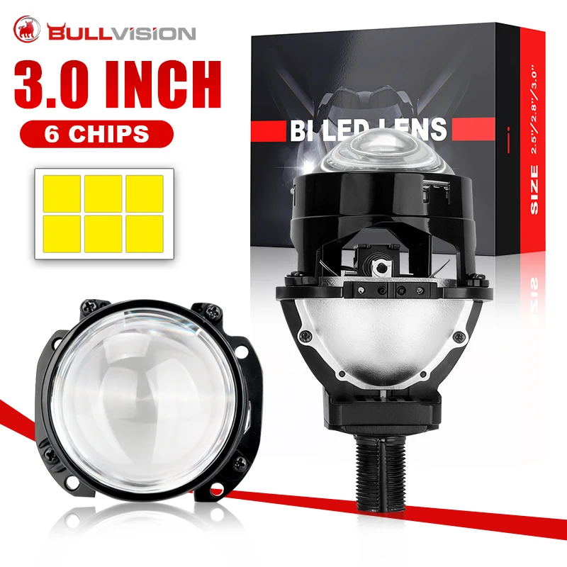 

Новые Bi-LED линзы Bullvision 3.0 для фар, 3R G5, 300 Вт, 30000 люкс, белый свет, универсальные, для модификации автомобильных фар