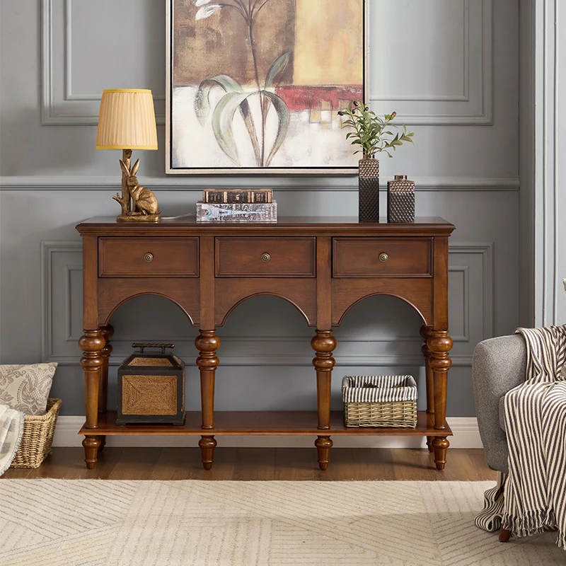 

Американский входной столик из цельного дерева. Полка для моделирования арки. Французский входной шкаф для обуви. Входной столик. Легкий роскошный боковой шкаф.