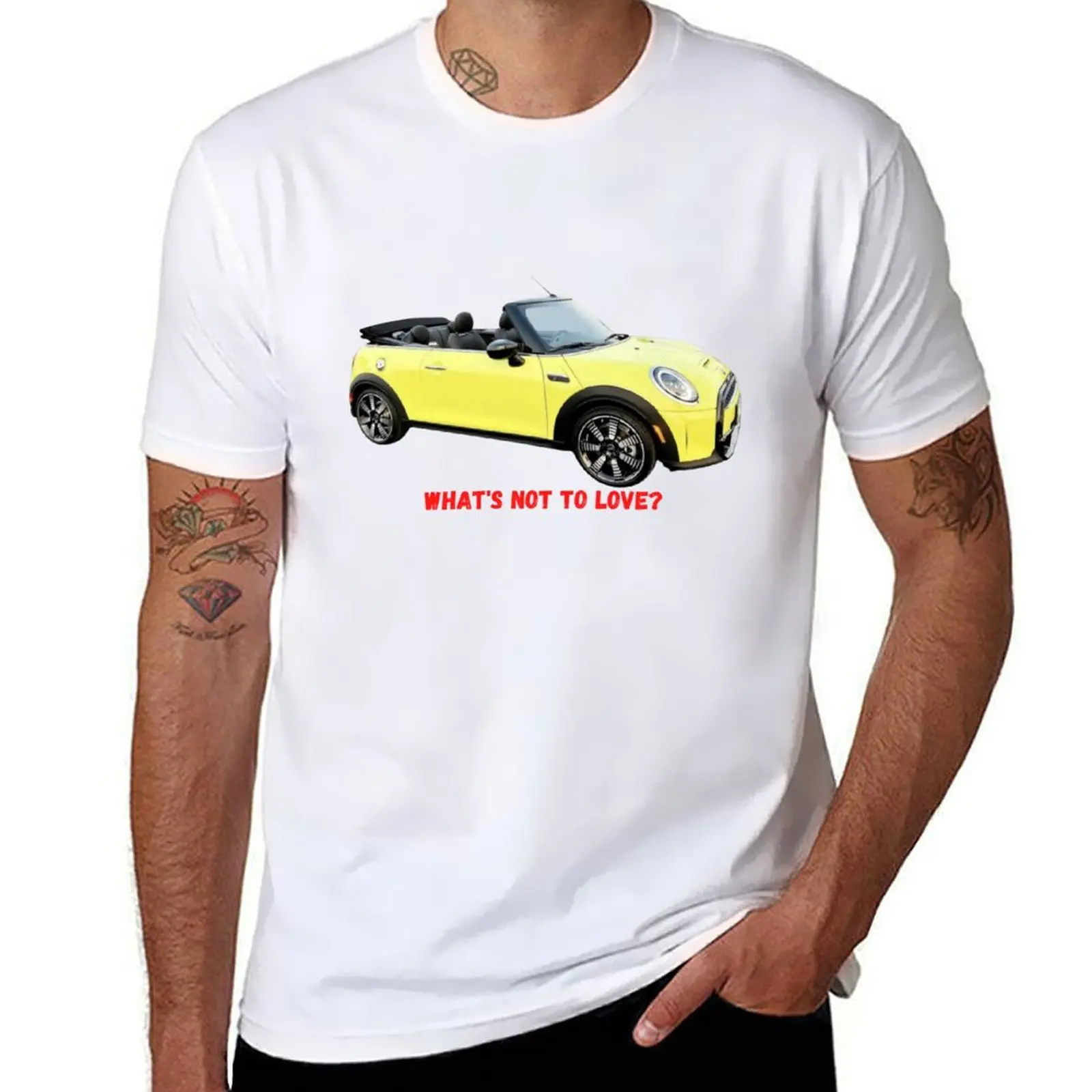 

Yellow Mini Cooper Convertible, What's not to Love T-Shirt t shirt man plain anime tshirt T-Shirt