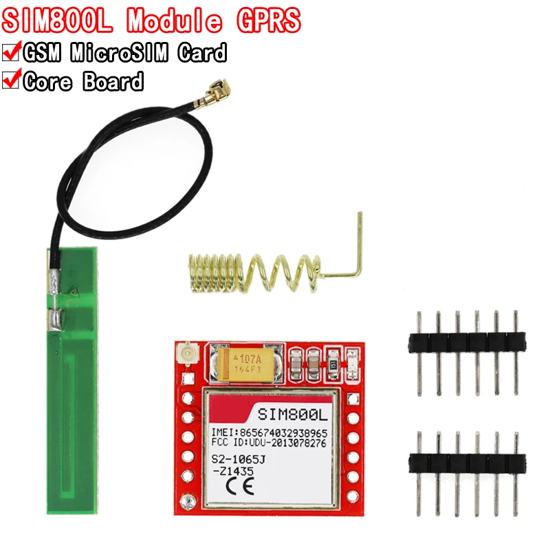 SIM800L GPRS GSM модуль Micro SIM-карта ядро четырехдиапазонный TTL последовательный порт антенна PCB Беспроводная плата Wi-Fi для смартфона Arduino