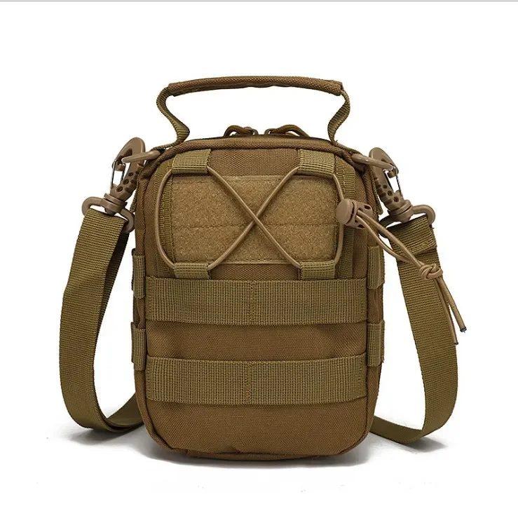‌Military Camo Crossbody Bag Lightweight Waterproof Tactical Shoulder Pouch with MOLLE System for Hiking & Cycling