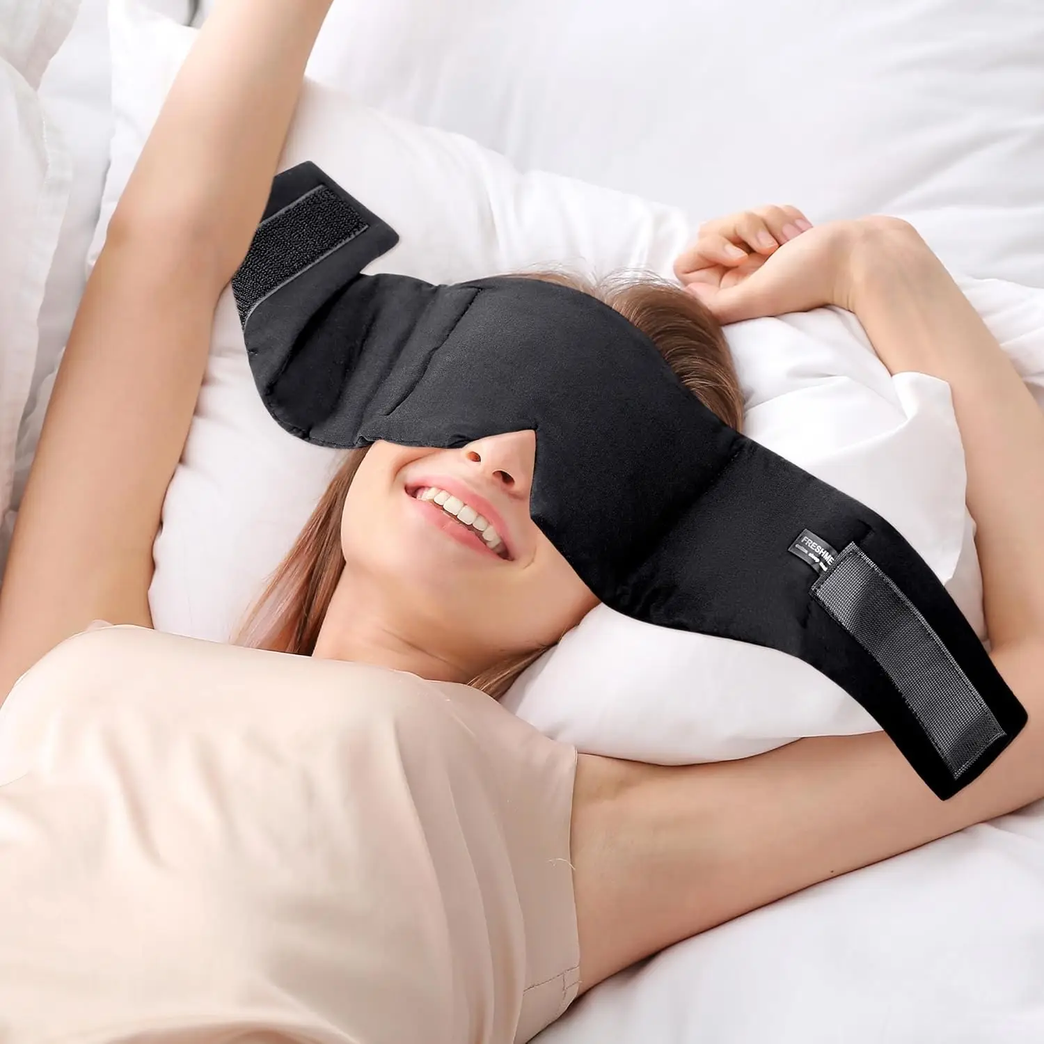 

Гравитационная утяжеленная маска для глаз для сна, блокирующая свет, расслабляющая помощь для сна для мужчин и женщин, снимает усталость, стресс, Рождественский подарок