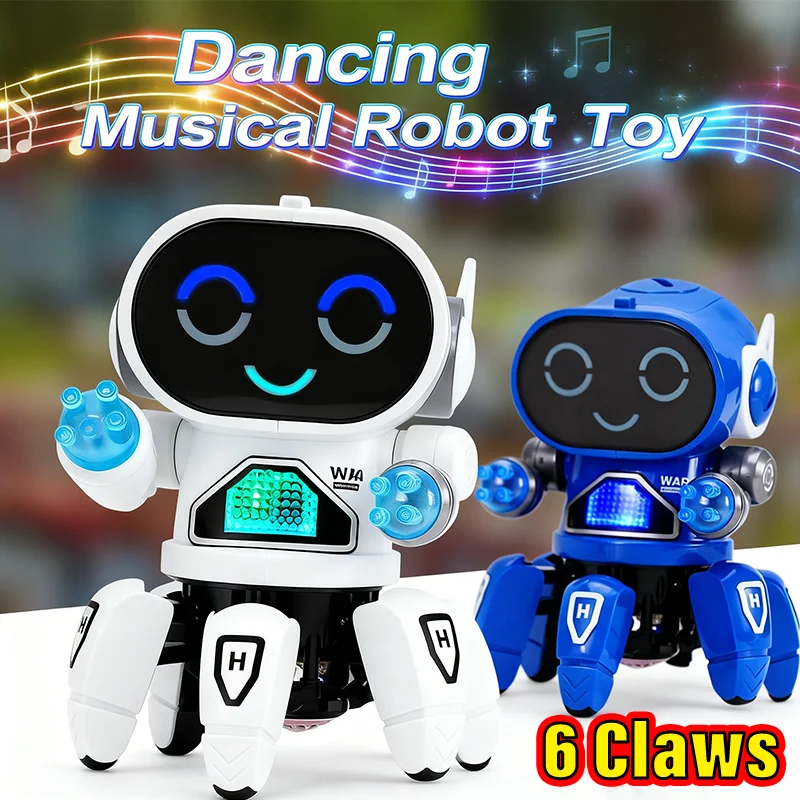 

Динамичный танцующий робот-осьминог с 6 щупальцами, детская игрушка со светодиодами и музыкой, подарок на день рождения для детей, развивающая игрушка для малышей, для мальчиков и девочек