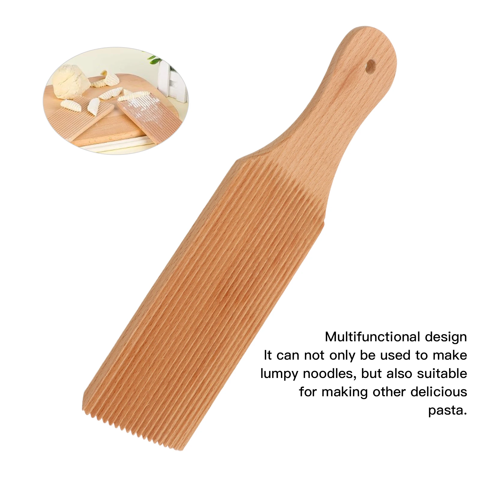 Beech Gnocchi Board Smooth Surface Lightweight Practical Gnocchi Roller for Perfect Shape Beech Pasta Board Kitchen Accessories