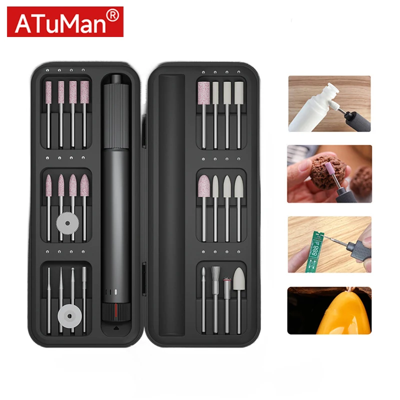 DUKA ATuMan EP1 Mini Drill Cordless Rotary Tools Kit Carving Pen Variable Speed Engraver Pen for Grinding Polishing Cutting