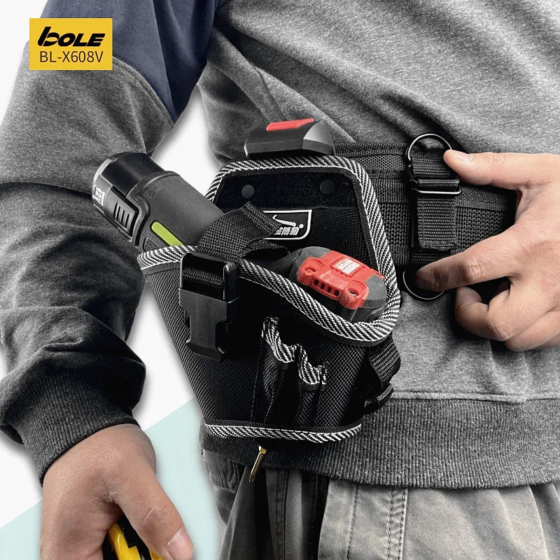 BOLE Lithium Electric Drill 12V And Above General Portable Work Pocket Electric Wrench Tool Bag Quick Hanging Version