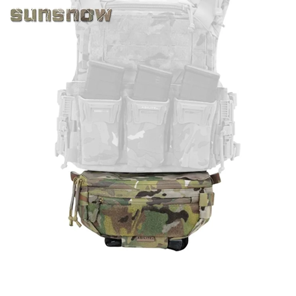 

Tactical Hanger Pouch Compact Abdominal Dangler Pack Quick Release Waist Bag Shoulder Bag Integrates Hunting Vest Plate Carrier