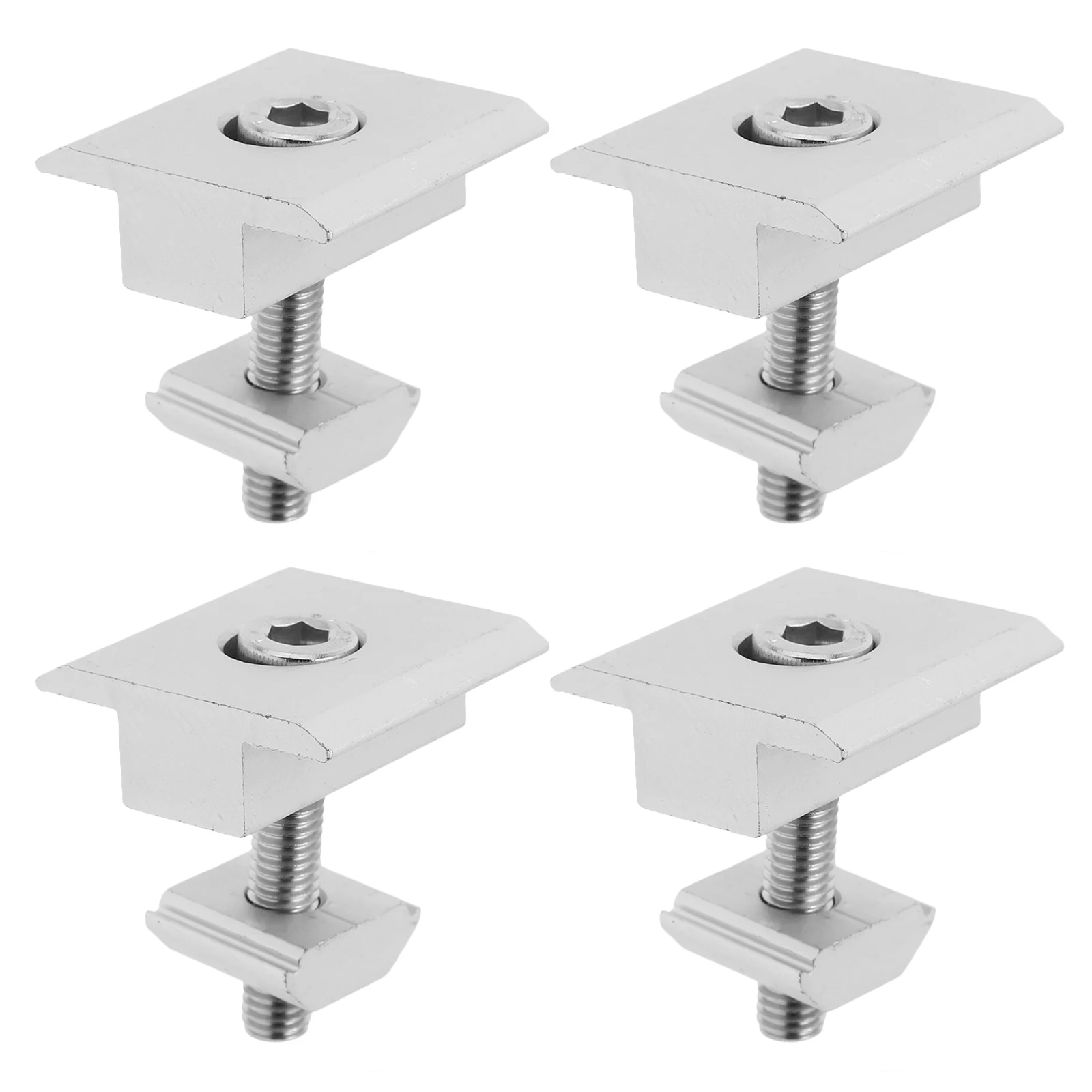 

4 Pcs Photovoltaic Bracket Press Adjustable Solar Clamp Mounting Kit Cylindrical Head Screw