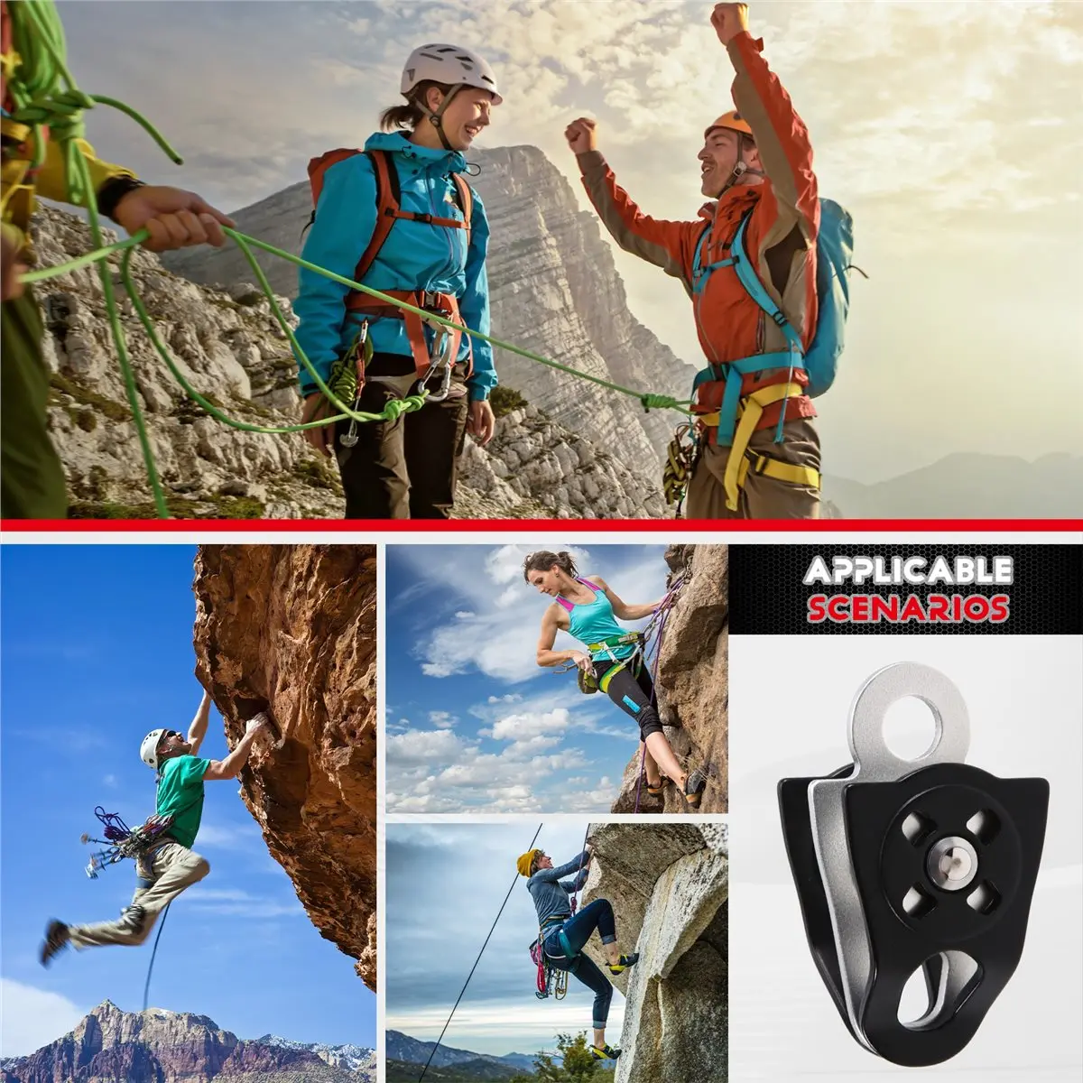 

Микророликовый блок CLOS 40 кН с двойным шарикоподшипником для систем захвата, такелажных работ, буксировки, спасательных операций, арбористики и работы с деревьями