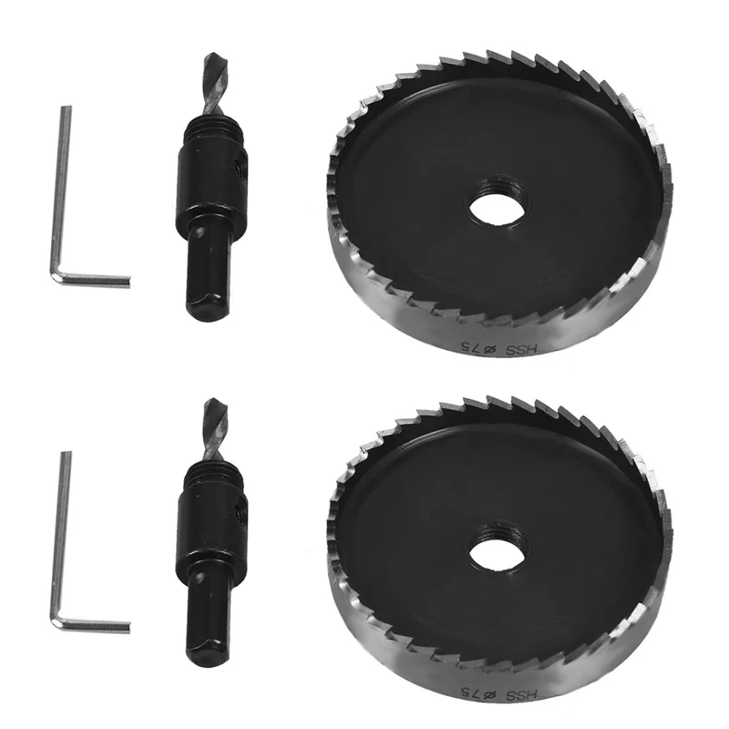 

BAAG-2Pcs 75Mm Pro Hole Saw Tooth Steel Holesaw Drill Bit Cutter Tool For Metal Wood Alloy