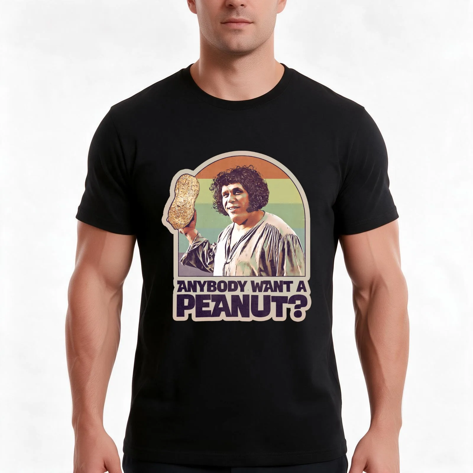 Anybody want a peanut? T-Shirt, Summer Casual Cotton Tee, Oversized Streetwear Tops, Vintage Graphic Print, Unisex Men Women