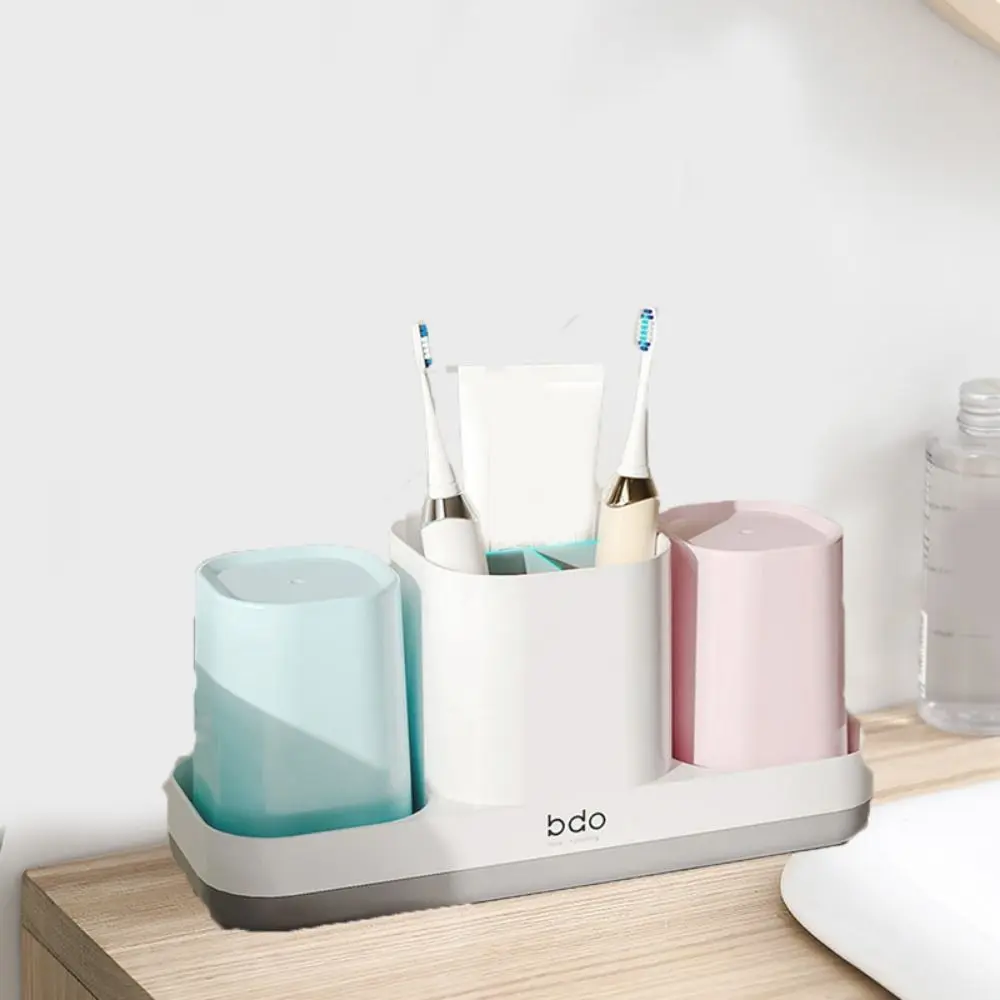 

Многофункциональный простой набор держателей для зубных щеток, сливная пластиковая полка для мытья чашек, противоскользящая полка для хранения зубных щеток, ванная комната