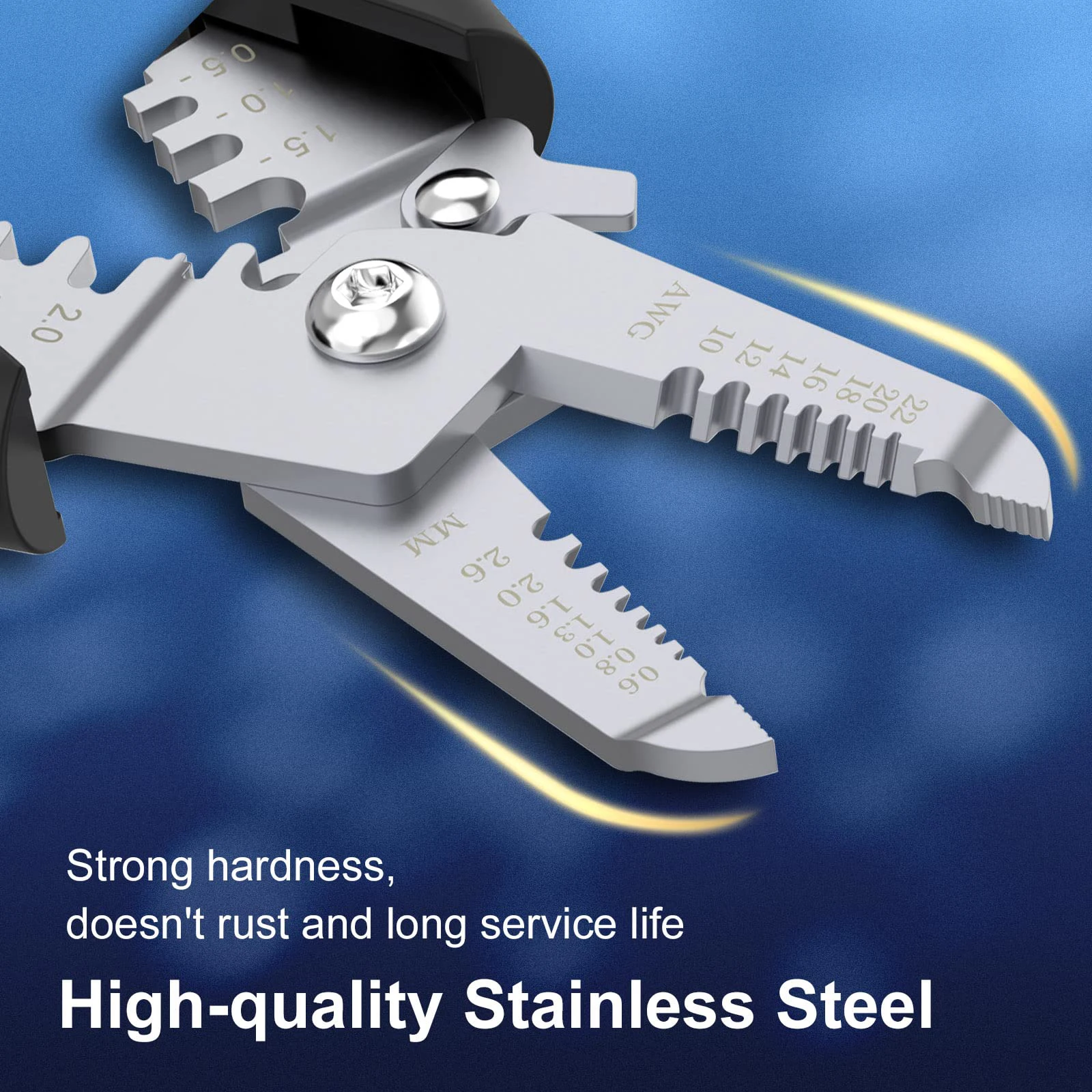 Imagem -06 - Ferramenta Stripper Wire com Trava de Segurança Multifuncional em Wire Stripper Cutter Crimper Professional One Hand Tool 7