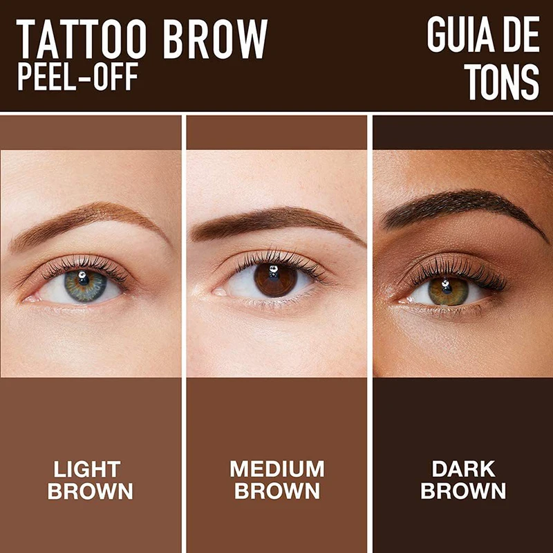 New Lasting 3 Days Tattoo Easy Peel Off Eyebrow Gel Cream Types Long-Lasting Smudge-Proof Sweat Resistant Waterproof 2025
