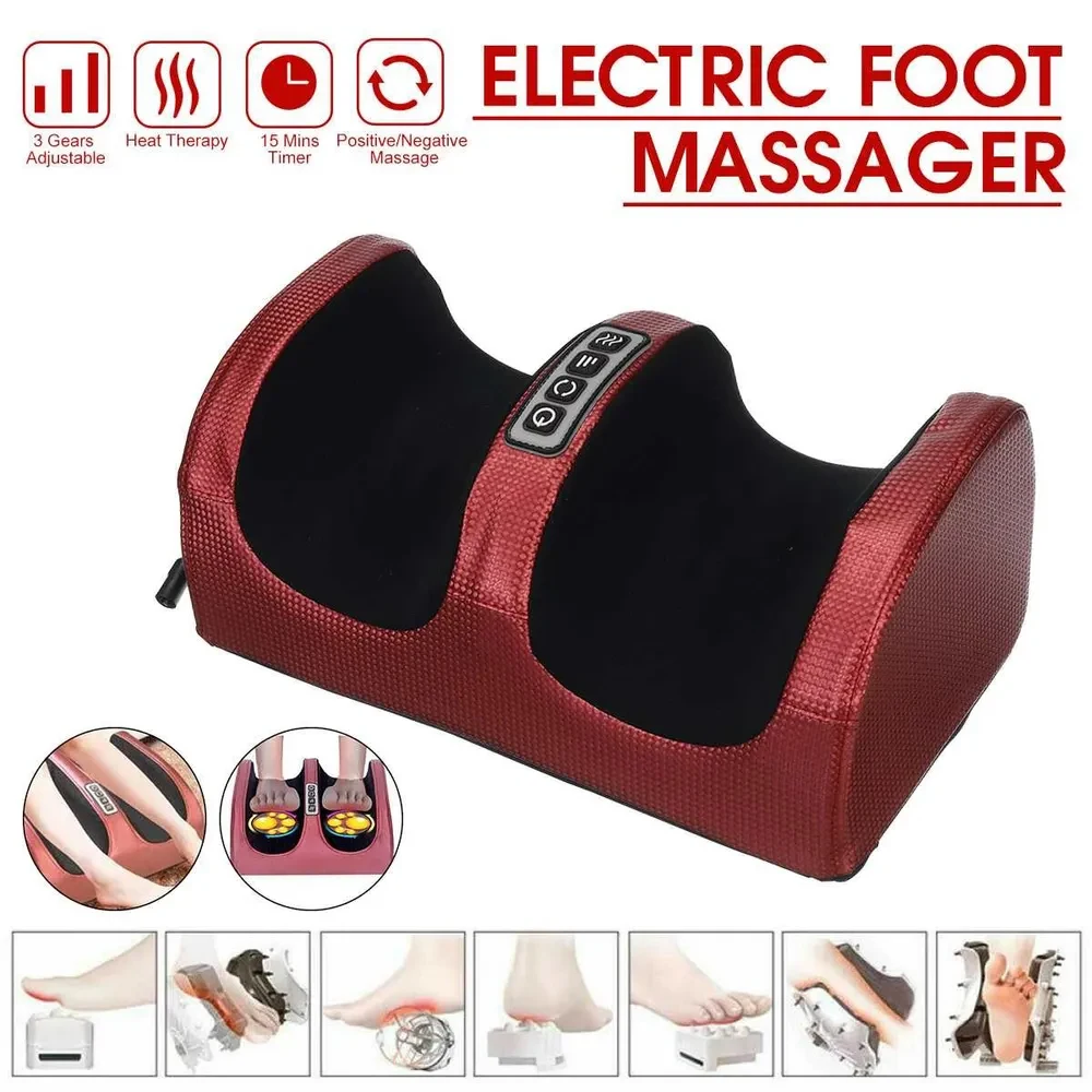 Infrared Heating Electric Foot Massage Shiatsu Relax Body Massager Heat Deep Muscles Kneading Roller Salud Relaxation Therapy