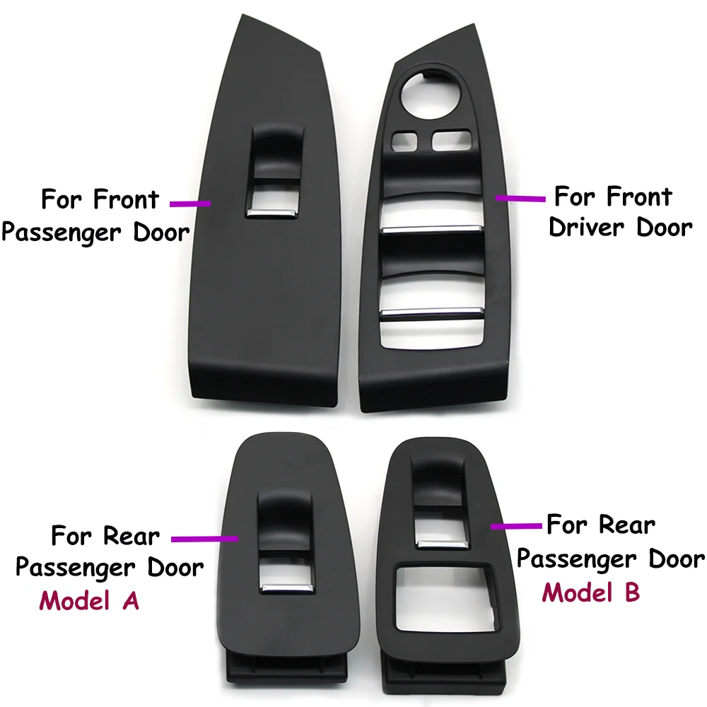 RHD F07 Car Interior Left Right Rear Door Window Lifter Switch Cover Panel Trim For BMW 5 Series GT 2010-2017 51417234802