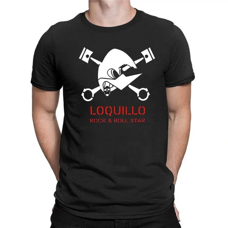 

Мужская Тяжелая Футболка Camiseta Loquillo Y Los Trogloditas Negra рождественские подарки Футболка мужская брендовая футболка летние топы
