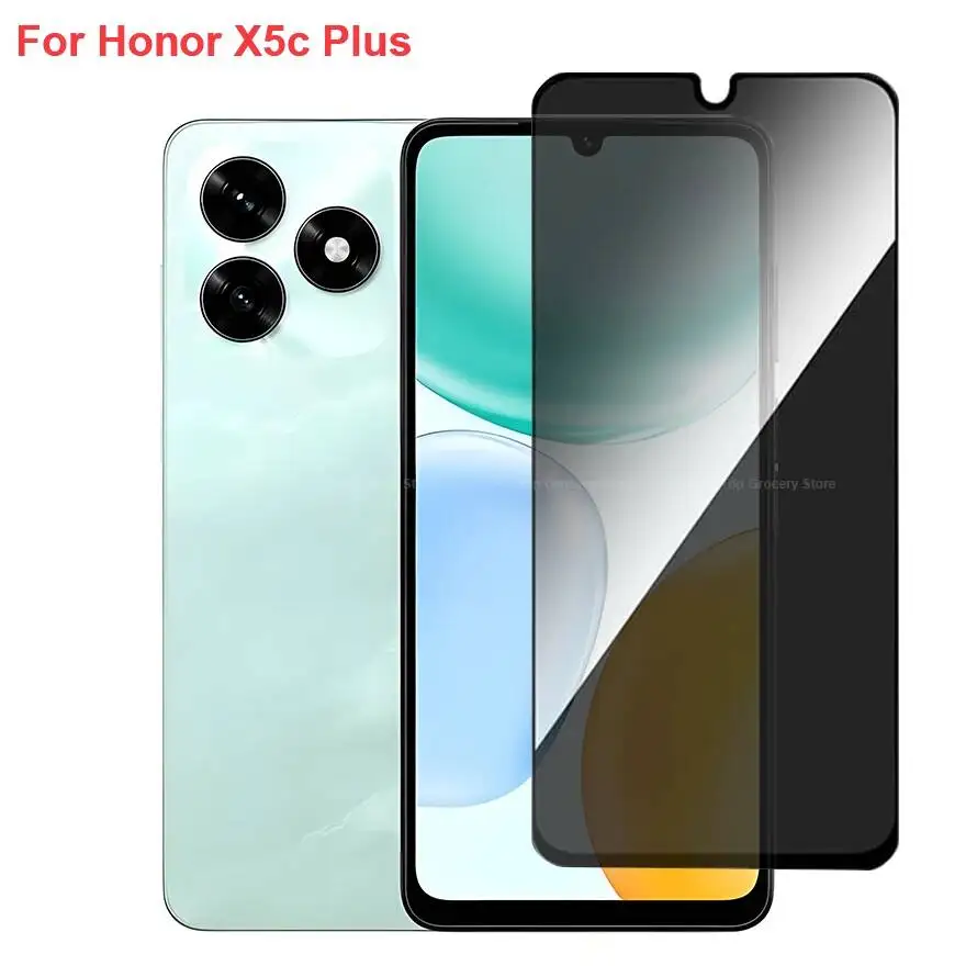 

Honor X5c Anti Spy Privacy Tempered Glass Protector Compatible For Honorx5c Plus Full Cover Screen Phone Film