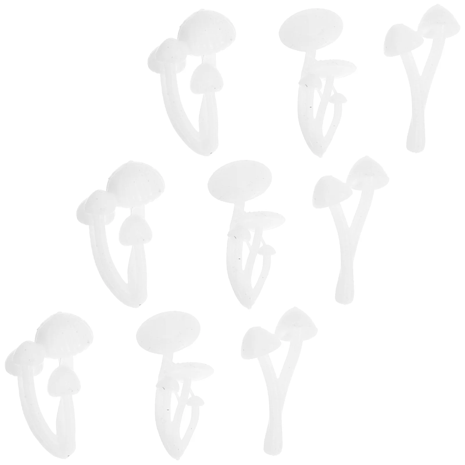 9 Pcs Mini Mushroom Model Micro Landscape Ornament Miniature Suite DIY Mushrooms Design Craft