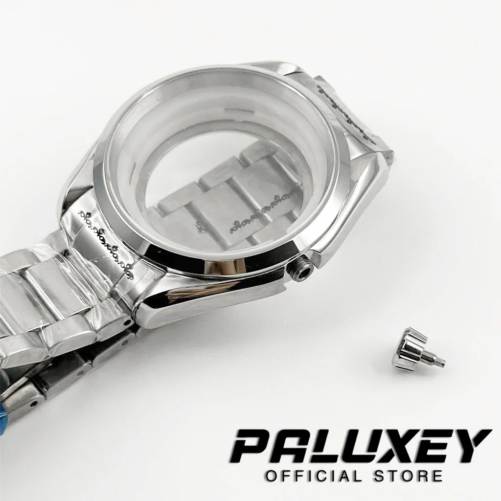 Koperta z szafirowym szkłem 40MM do NH34 NH35 NH36 NH37 NH38 NH39 NH70 NH72 Wodoodporna polerowana luneta Stalowa koperta zegarka Zakręcana koronka