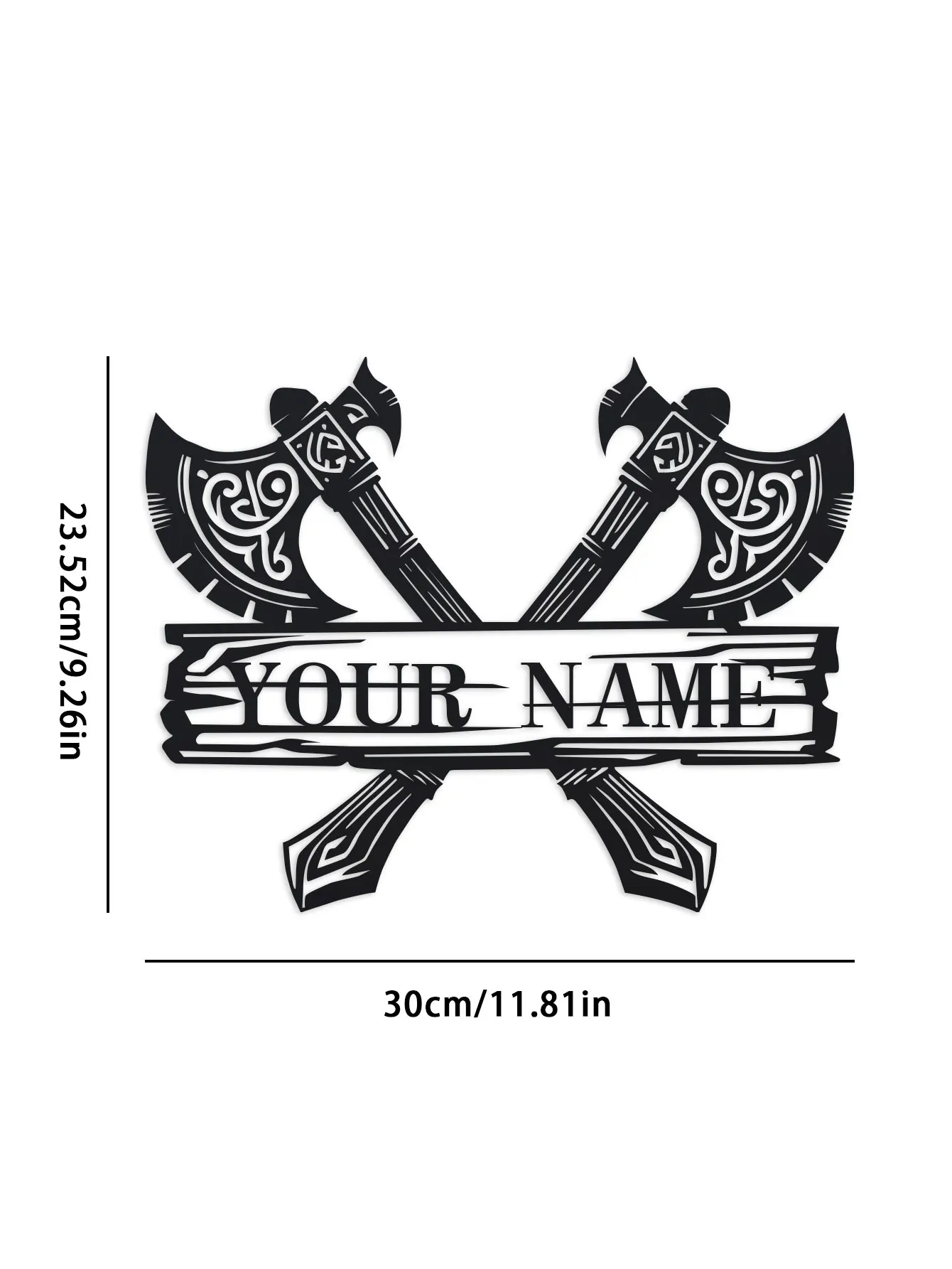 1개 맞춤형 바이킹 이름 명판 - 이름을 추가할 수 있는 맞춤형 바이킹 전사 장식, 견고한 철제 바이킹 시대 장식품