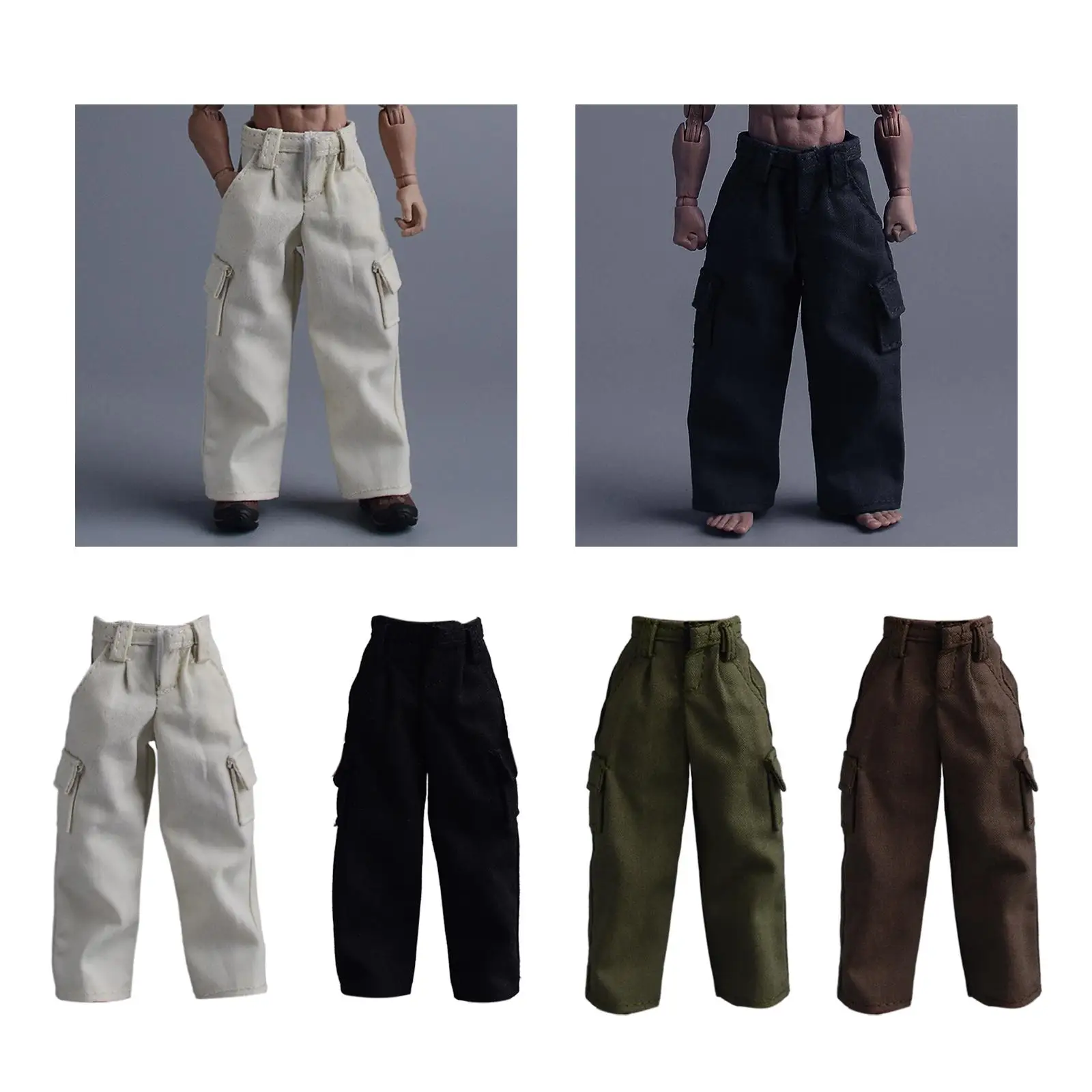 Vêtements de figurines d'action, pantalons, vêtements de poupée pour corps de figurines masculines de 6 pouces, 1/12