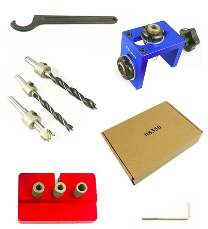Woodworking Punching Locator Precise Self Centering Drill Dowel Jig Carpenter Drilling Set