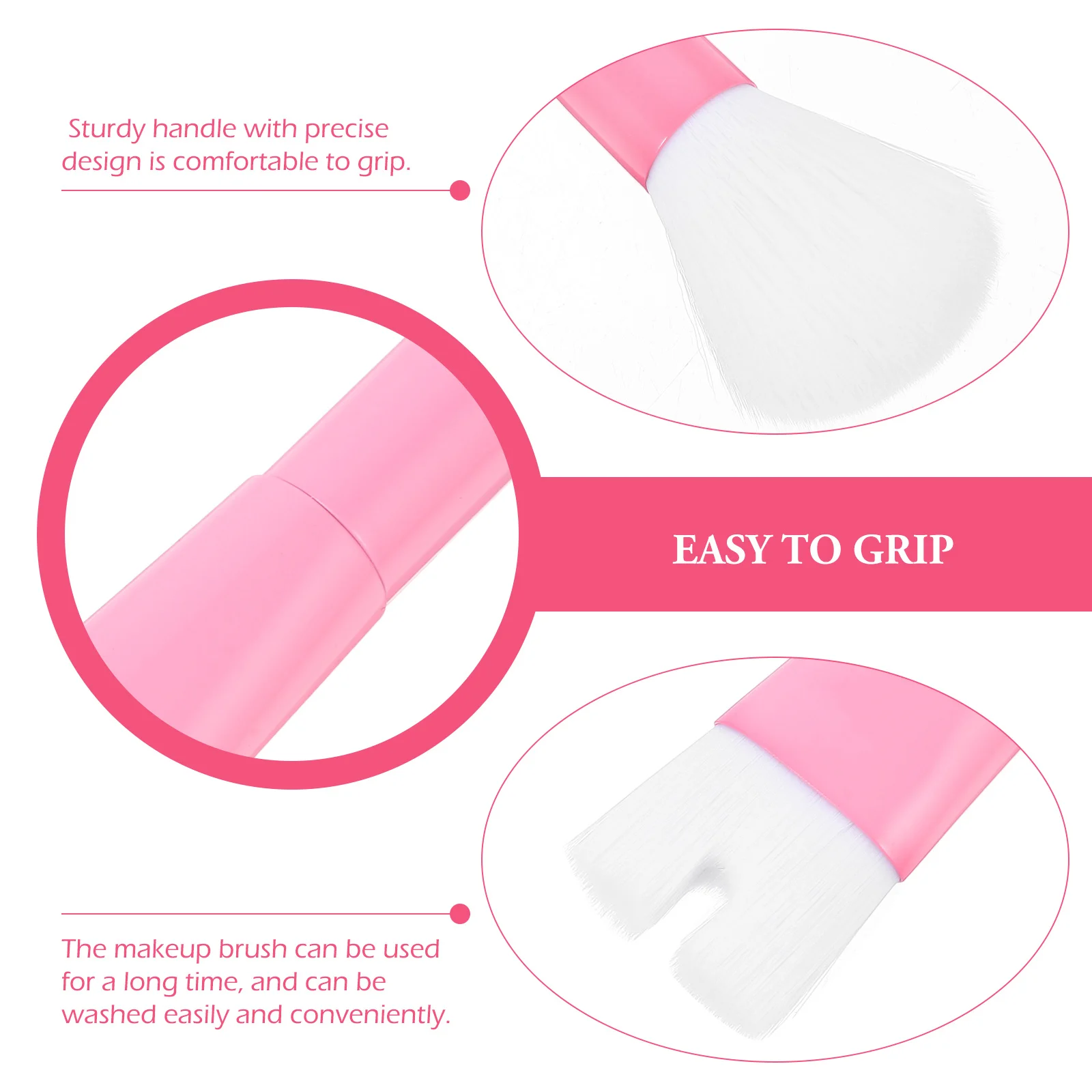Double Head Nose Shadow Powder Brush Portable Makeup Brush Soft Bristles Multipurpose Blush Highlighter Makeup Tool