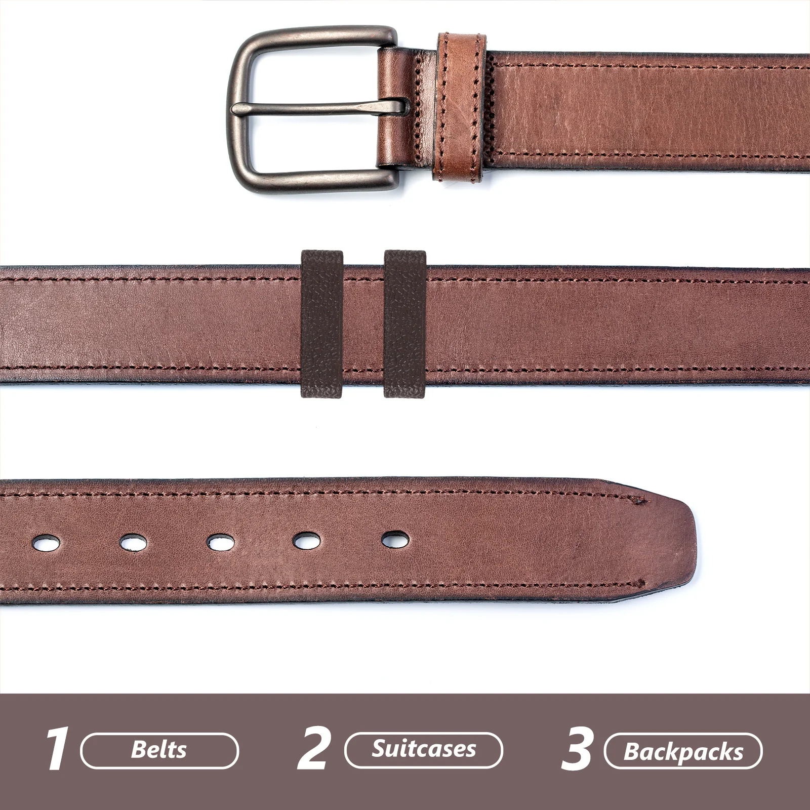 20Pcs Belt Loop Retainers Faux Wide Belt Keeper Rings for Men Women Waist Strap Holder Daily Business Casual