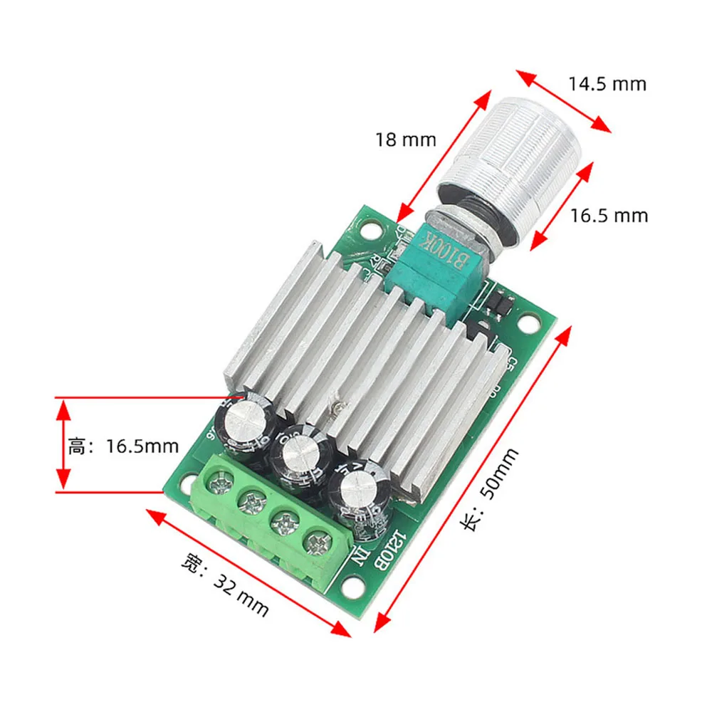 DC 12-30V PWM Motor Speed Controller 10A Motor Speed Control Switch Speed Temperature and Dimming Switch Regulator Governer