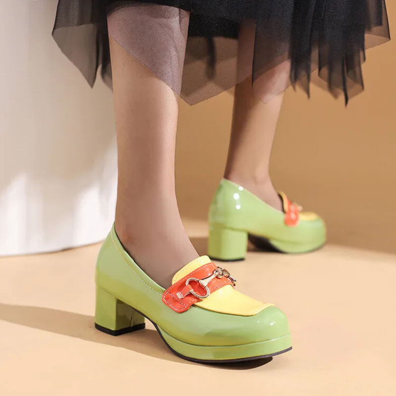 Dopamine Lolita color matching princess shoes women's shoes single shoes women's sandals