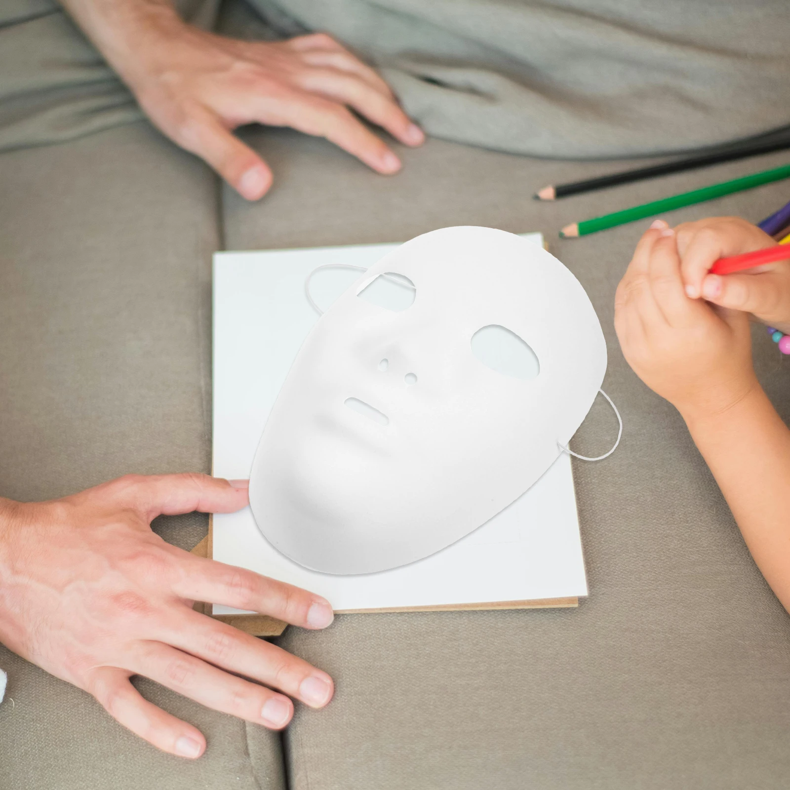 

12pcs White Mask Blank Face Masks for DIY Painting Halloween Party Costume Decoration Full Face Cosplay Ghost Mask Carnival