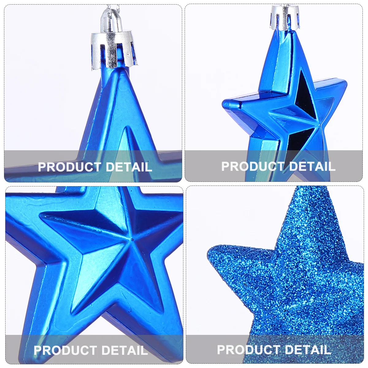 

18Pcs Ecofriendly Fivepointed Star Christmas Tree Decor Hanging Xmas Ornament Christmas Tree Ornament Xmas Decor