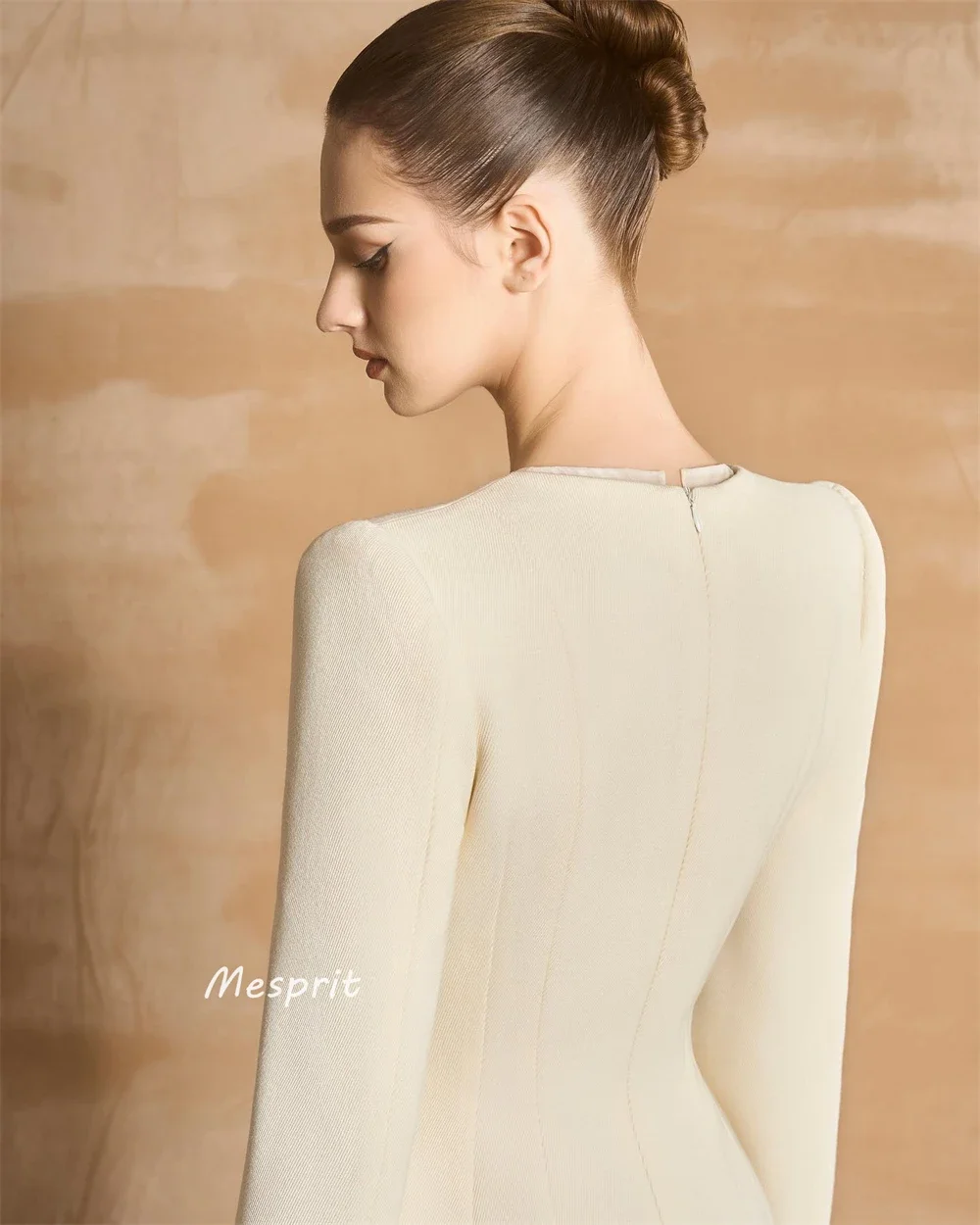 Customized Mesprit Simple Modern Style Square Collar A-line Ankle-Length S Bespoke Occasion Dresses Prom