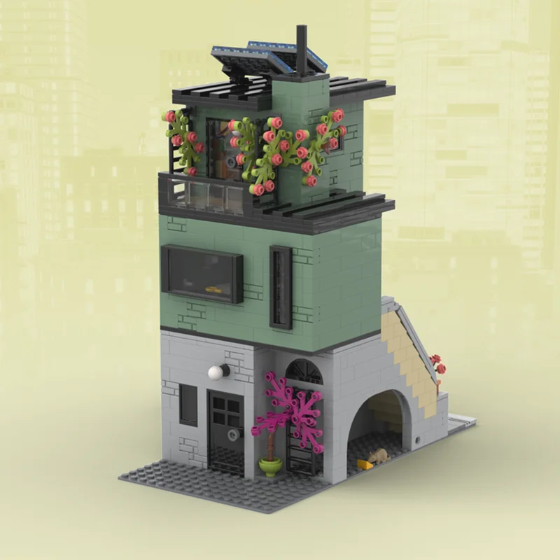 1305 قطعة MOC وسط المدينة لوفت وحدات نموذج اللبنات العمارة هدية الكريسماس تجميع لتقوم بها بنفسك فكرة الطوب الاطفال اللعب عيد ميلاد #4