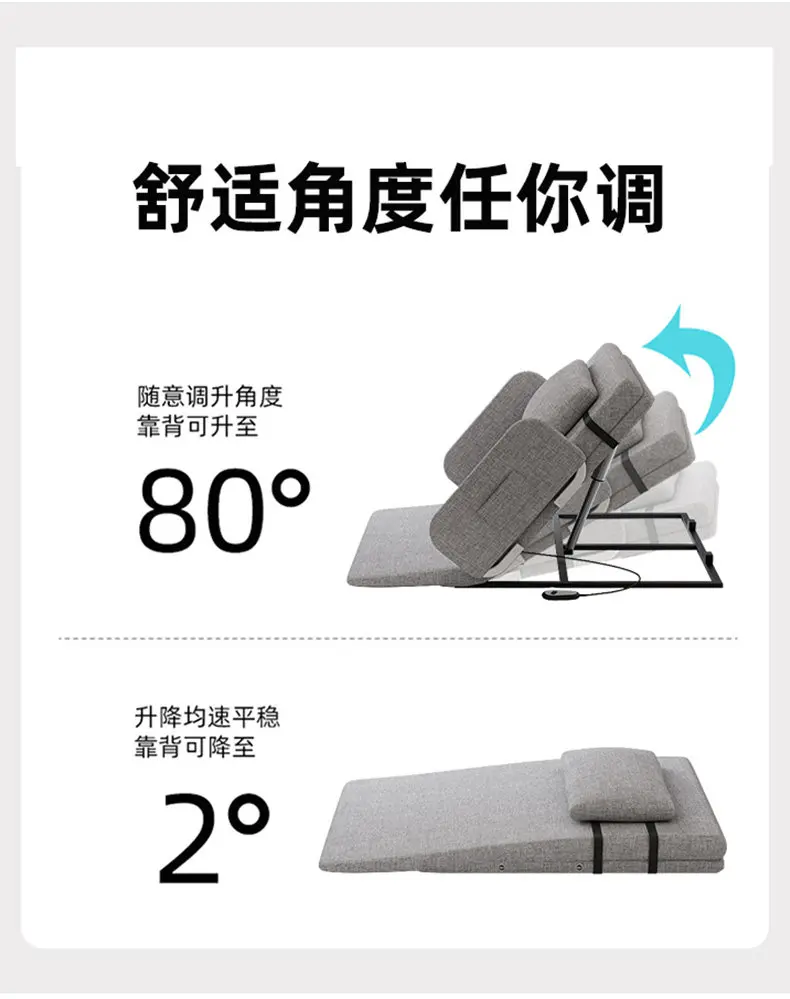 Electric Lift Care Mattress, Head & Back Rest Cushion, Lumbar Support for Fracture Patient Assisted Getting‑up
