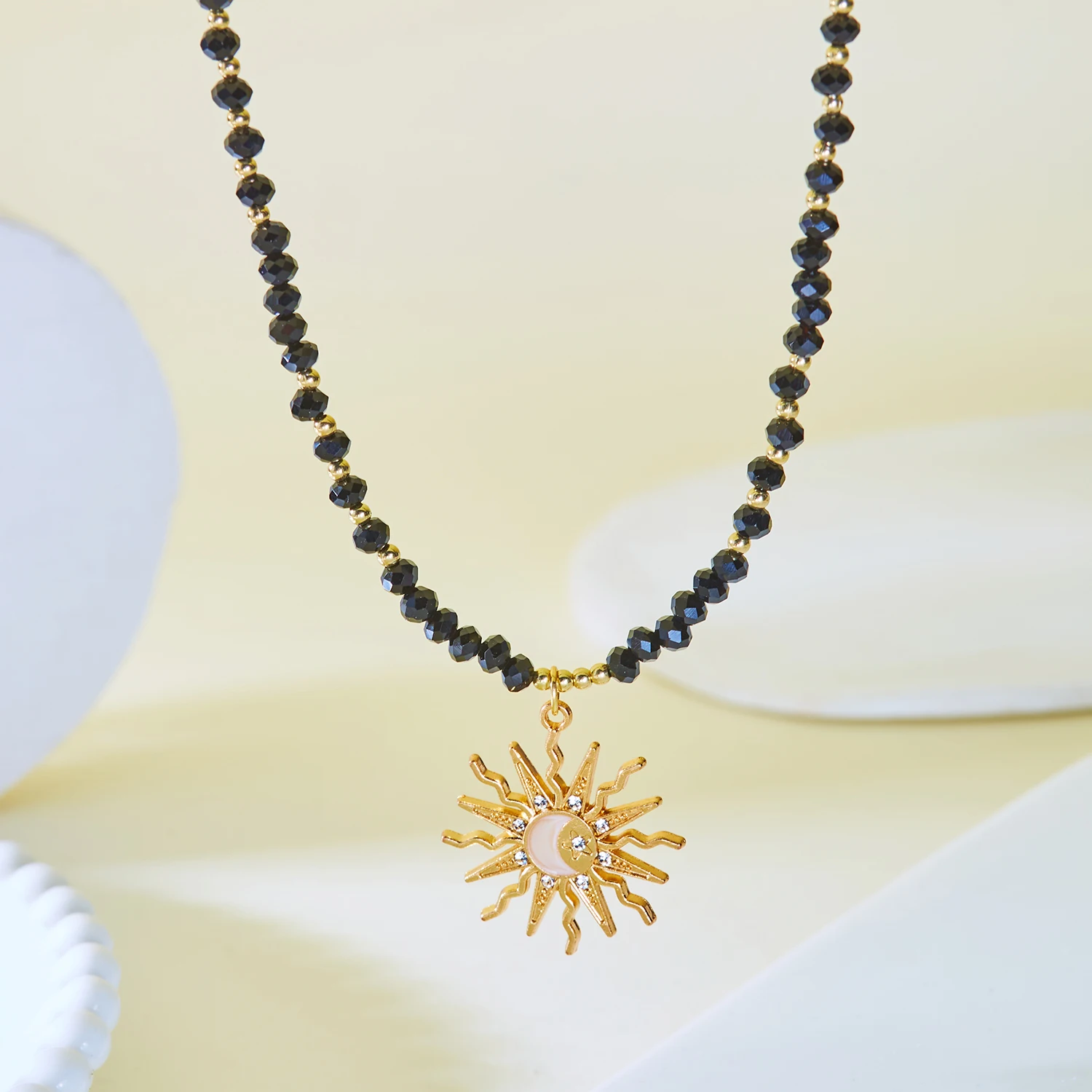 Mode Metall Sun Star Anhänger Halsketten für Frauen Böhmischen Bunte Perlen Kette Halsketten Handgemachte Exquisite Schmuck Geschenke – Detail 11