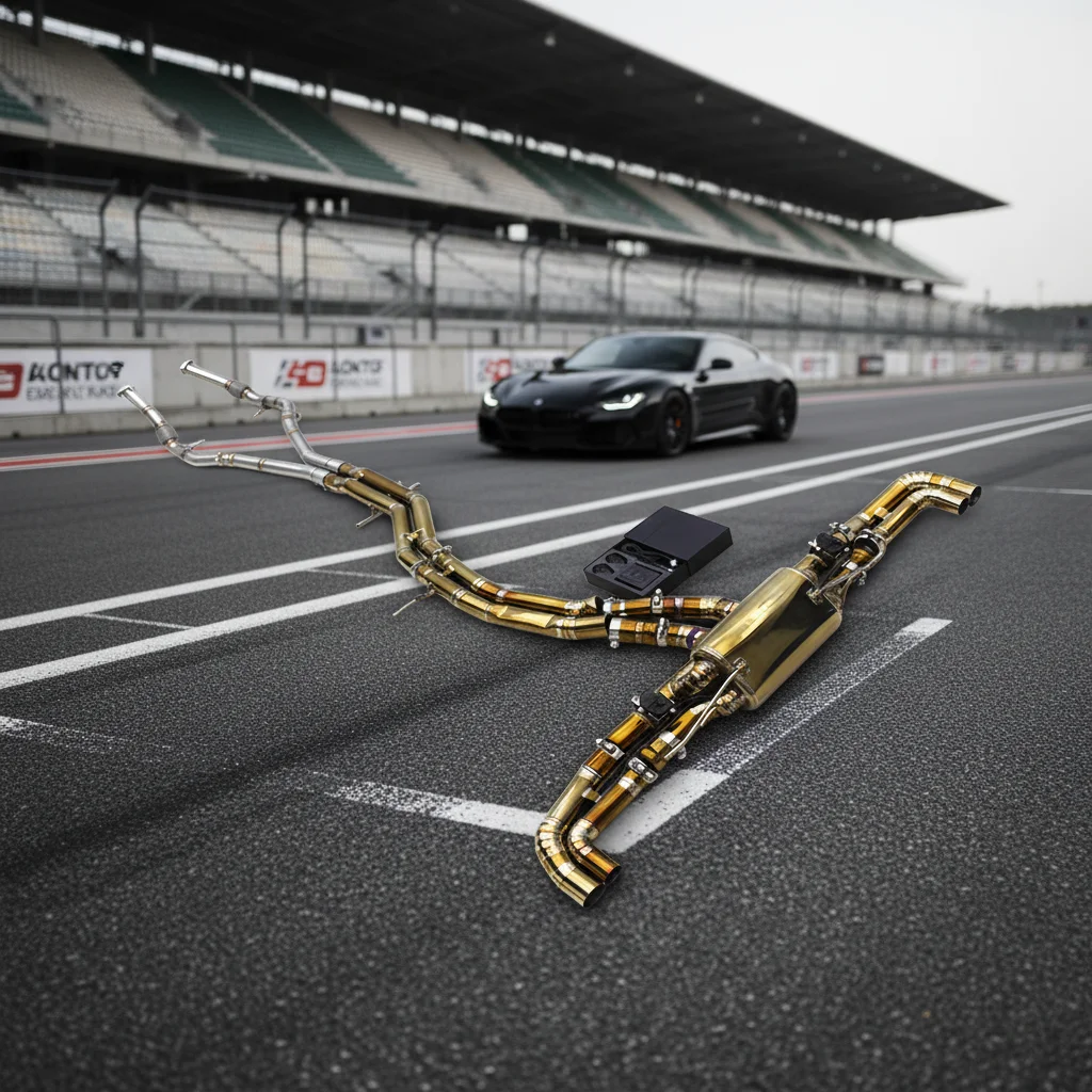 Custom Valvetronic Exhaust System For Audi RS Q8/RSQ8/Q8 2019-2023 Active Sound SUS304 Front Pipe Titanium Catback Muffler