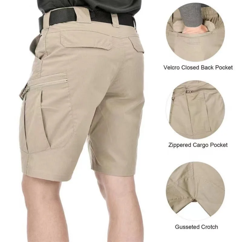 Men Euro Size Outdoor Cargo Tactical Summer Combat Cargo Shorts Trekking Camping Climbing Pants Multi Pocket Plus Size Hiking